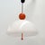 Metal Orange Saliscendi Pendant Light attributed to Elio Martinelli for Martinelli Luce, 1970s For Sale - Image 7 of 7