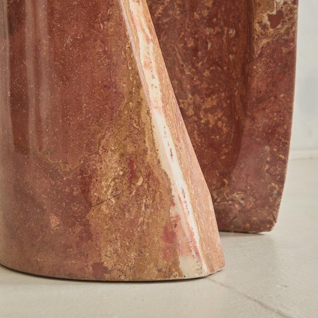 Italian Red Marble Oval Dining Table, 1970s For Sale - Image 9 of 11