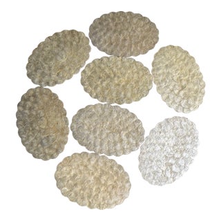 Vintage Lacquered Capiz Shell Placemats, Set of 8 For Sale