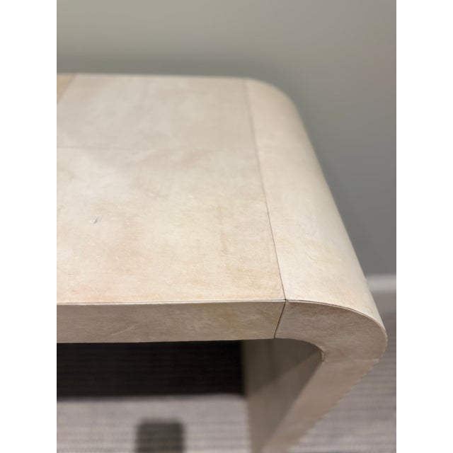 Contemporary RH Lucien Parchment Console For Sale - Image 3 of 6