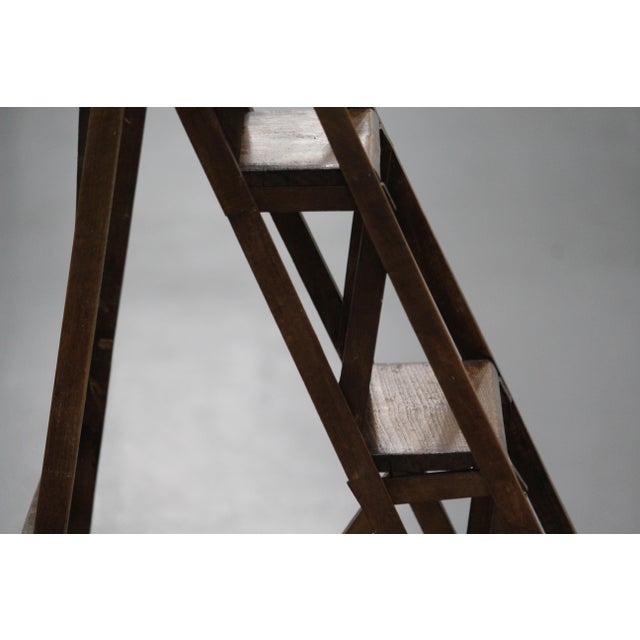 Wooden Foldable Library Stairs, 1950s For Sale - Image 17 of 18