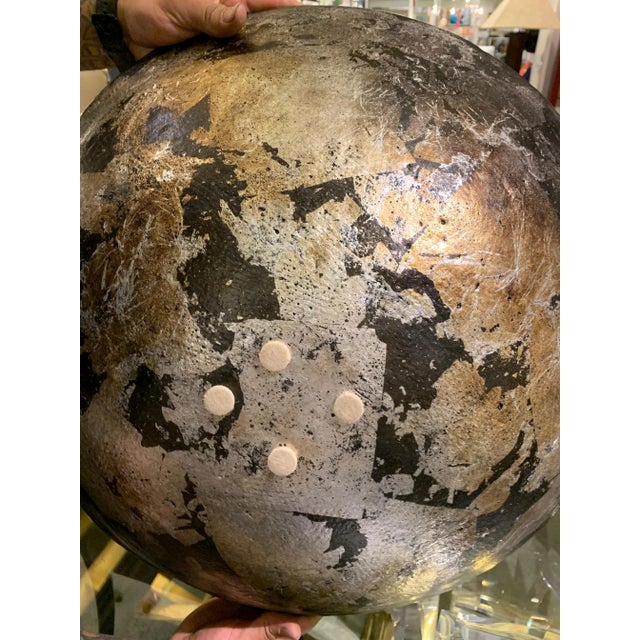 Ceramic Silver Leaf Centerpiece For Sale - Image 7 of 8