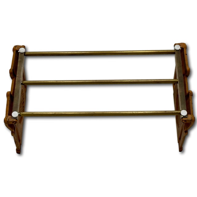 Unusual Antique 1910s Cast Iron American Indian Motif Telescoping Adjustable Size Bookend Rack With Nice Original Paint For Sale - Image 18 of 18
