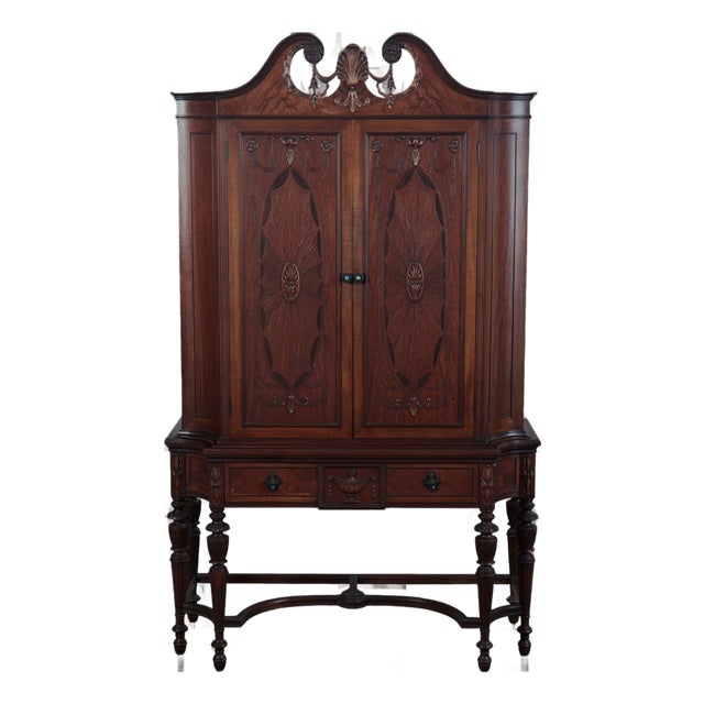 Early 20th Century American Peck Hills Mahogany Cabinet For Sale