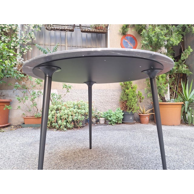 Belsize Model Coffee Table in Iron with Grey Orobic Marble Top by Rodolfo Dordoni for Molteni & C For Sale - Image 9 of 16