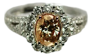 Late 20th Century Fancy Color Diamond Ring, Size 7