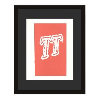David Hockney, T from Hockneys Alphabet, Lithograph, Framed For Sale