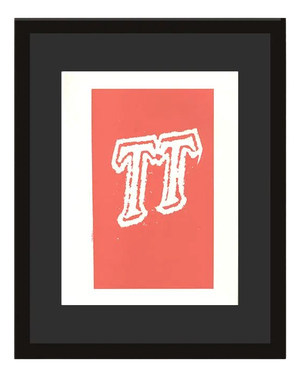 David Hockney, T from Hockneys Alphabet, Lithograph, Framed