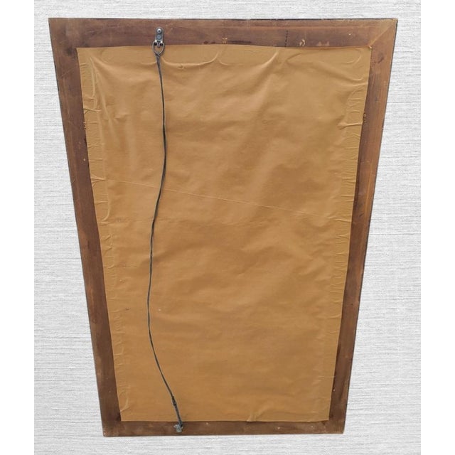 Wood Vintage Chinoiserie Italian Black Gold Floral Regency Wall Mirror For Sale - Image 7 of 11