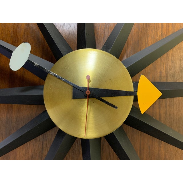 1950s Nelson Original Howard Miller Model 2202 Sunburst Clock