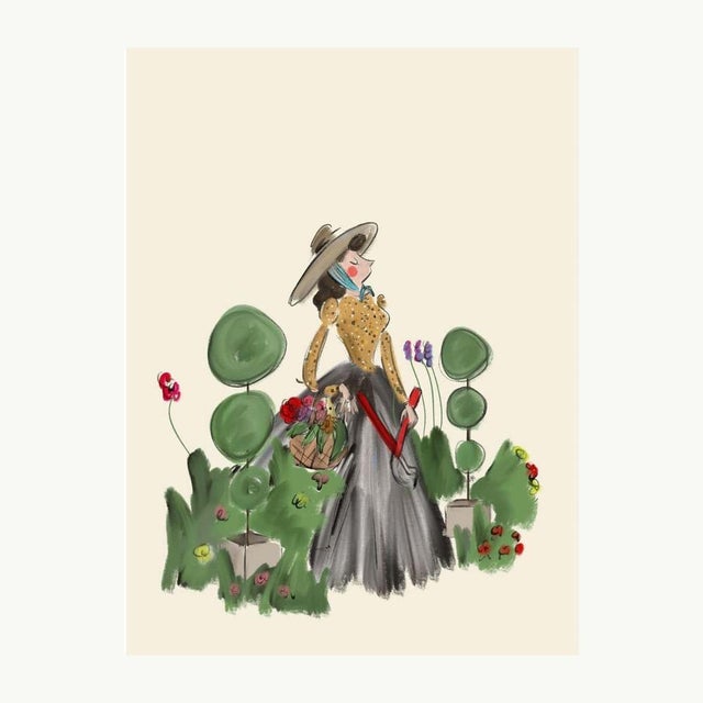 Illustration "The Gardener" Limited Edition Print on Etching Paper by Tug Rice 2018 For Sale - Image 3 of 3