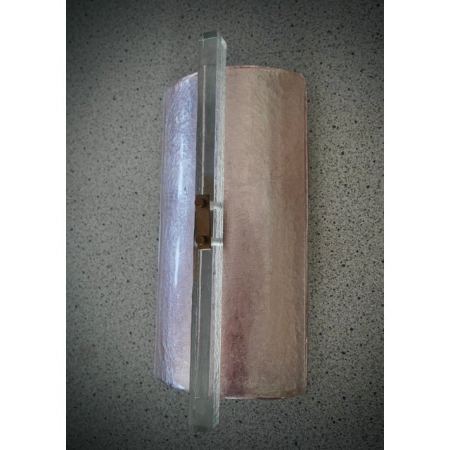 Pink Mid-Century Murano Pink Art Glass Wall Light and Sconces, 2000 For Sale - Image 8 of 10