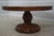 Age: Approx: 30 Years Old Details: Large Impressive Table Rattan Accent Panels On Skirt Burl Elm Top Metal Paw Feet...