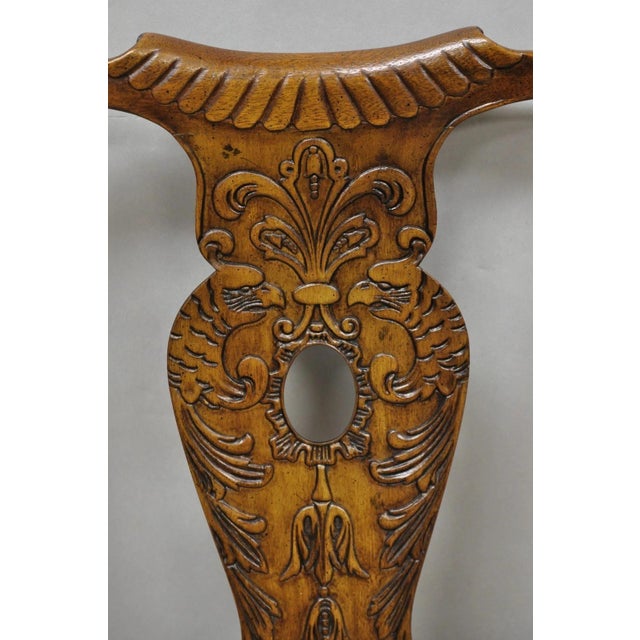 Henredon Late 20th Century Henredon Aston Court Chinoiserie Georgian Mahogany Dining Arm Chairs - A Pair For Sale - Image 4 of 18