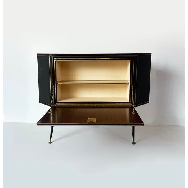 Vintage Bar Cabinet with Revolving Interior, 1950s For Sale - Image 3 of 14