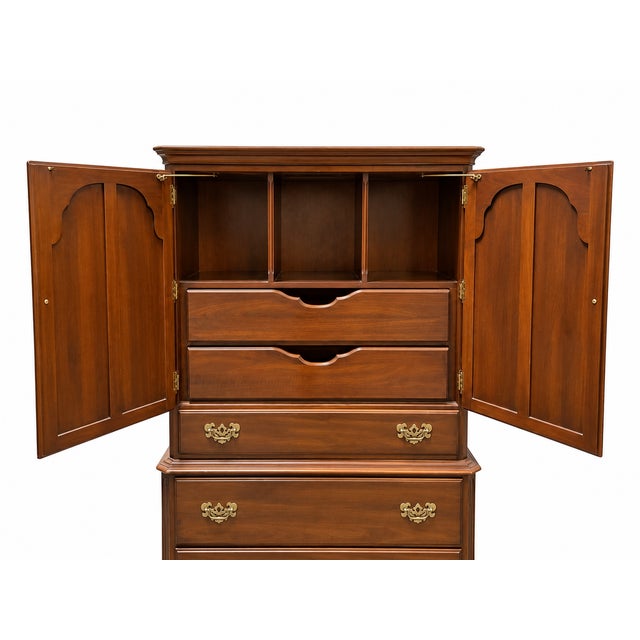 Ethan Allen Ethan Allen Georgian Court Cherry Gentleman’s Chest For Sale - Image 4 of 9