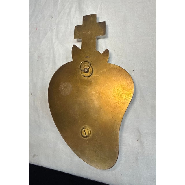 Rare Antique 1800's French Jade Bronze Enamel Champleve Mini Jesus Painting Art For Sale - Image 9 of 10