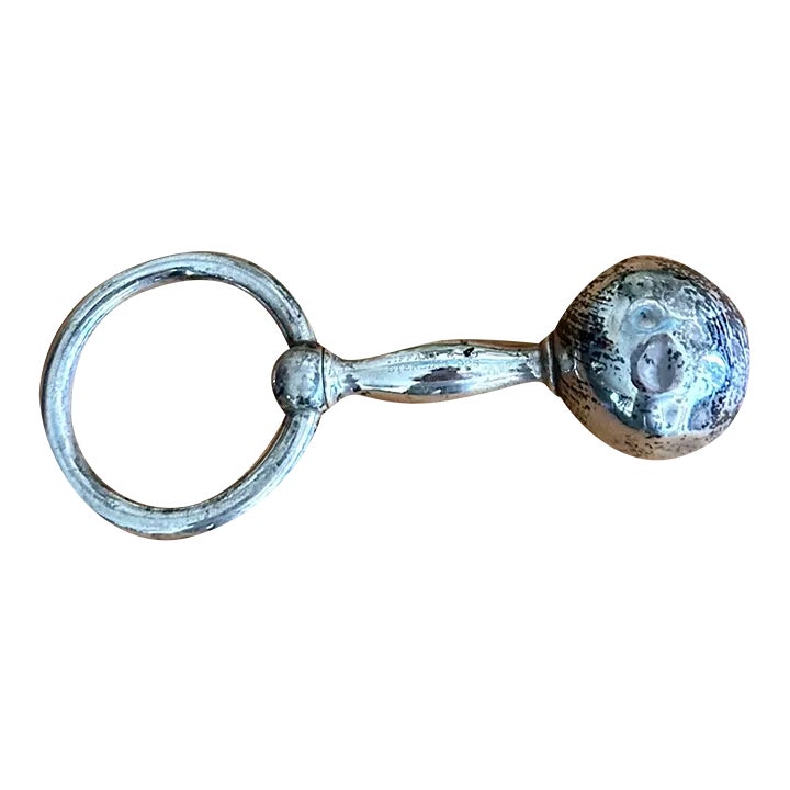 Tiffany & Co. Sterling Silver Baby Rattle Sculpture Paperweight