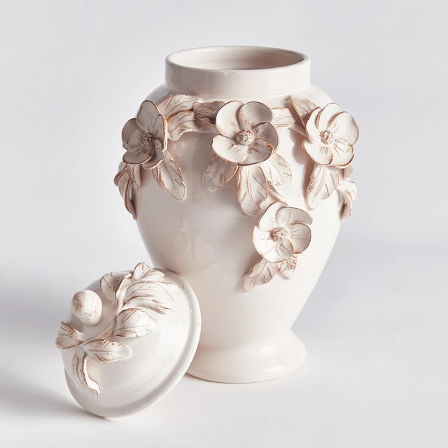 Each and every distinctive floral detail of the Fiori Ginger Jar is handmade, and handapplied by Italian artisans in...