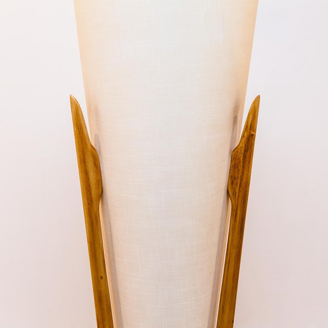 Mid-Century Modern Restored 1960s Mid Century Modern Sculpted Trident Floor Lamp by Modeline For Sale - Image 3 of 14