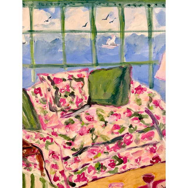 Impressionist Beach House ..A Colorful Cozy Room With the Ocean Peaking Behind! For Sale - Image 3 of 3