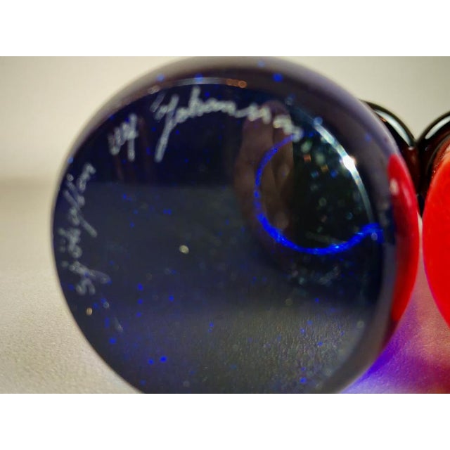 Glass Sculptures by Ulf Johansson for Sjöhyttan, 1980s, Set of 2 For Sale - Image 5 of 11