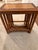 1960s Vintage Hand-Carved Hardwood Nesting Tables Set of 4 With Brass Inlay & Hidden Drawer For Sale - Image 5 of 7