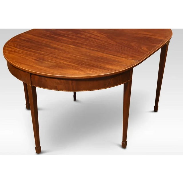 Mahogany D-End Dining Table For Sale - Image 5 of 7