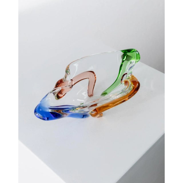 Vintage Rhapsody Bowl and Vase in Glass attributed to Frantisek Zemek for Mstisov, 1960s, Set of 2 For Sale - Image 5 of 11