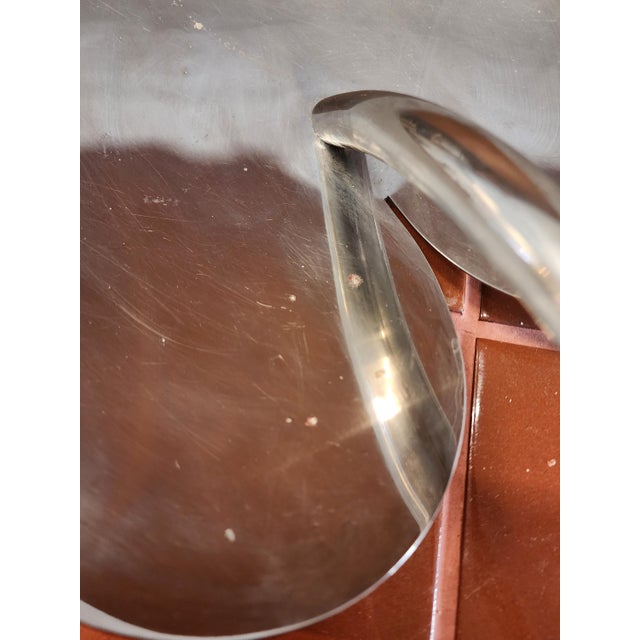 Mesa Italy Stainless Steel Fruit Platter | Mid-Century Modern Biomorphic Tray For Sale - Image 15 of 16