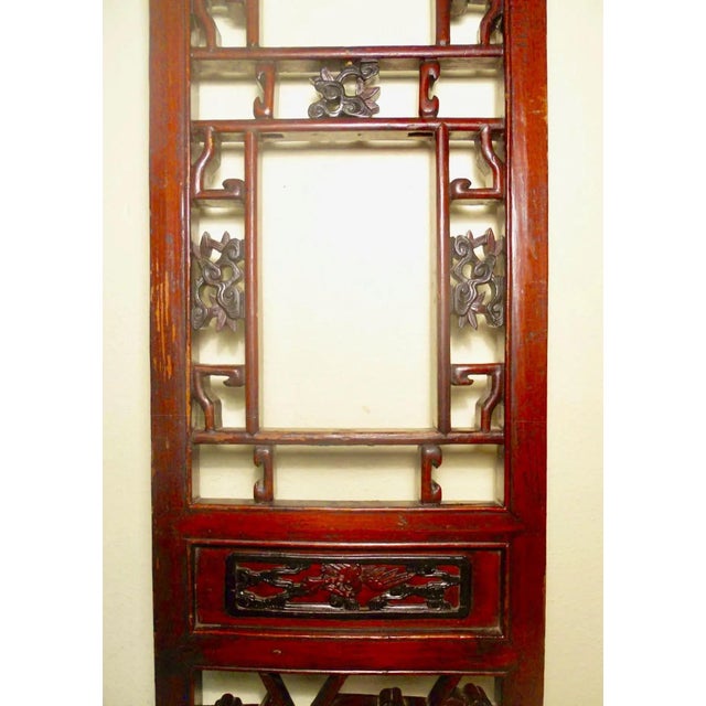 19th Century Antique Chinese Screen PanelsCunninghamia wood, Circa 1800-1849 - A Pair For Sale - Image 5 of 11