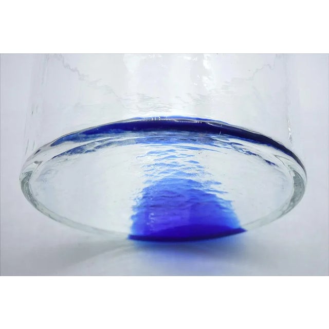 Blue Murano Centerpiece Vase from Mazzega, 1970s For Sale - Image 8 of 10