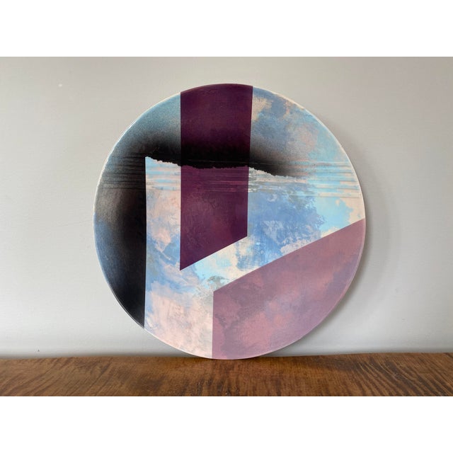 1980s Memphis Style Post Modern Pottery Charger by John Bergen Studio For Sale - Image 10 of 10