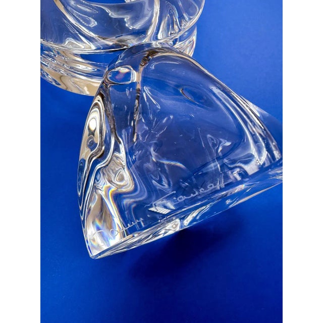 Vintage Crystal Glass Candleholder by Jean Daum for Daum, France, 1960s For Sale - Image 8 of 9