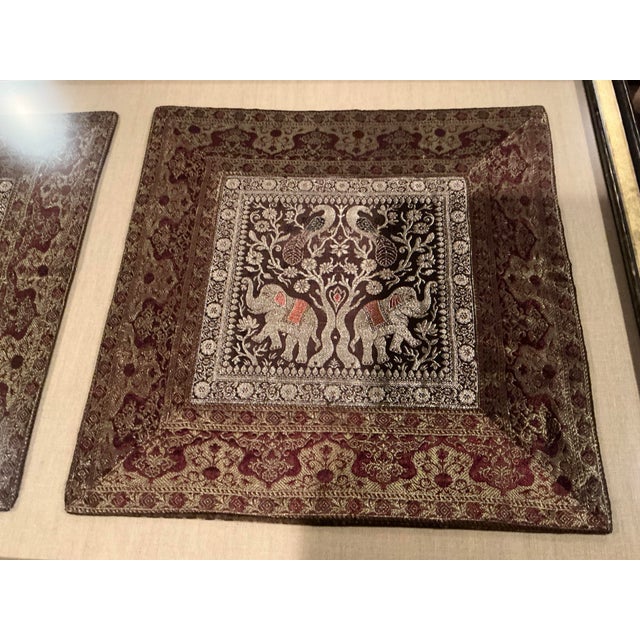 Vintage Framed Pair of Exotic Tapestries For Sale - Image 14 of 14