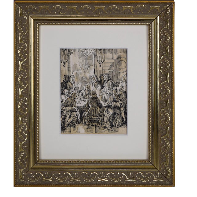 Vintage Pen and Ink Illustration by Artist Anatoly Itkin for "Dangerous Liaisons" For Sale