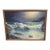 MCM Oil Painting Ocean Rocks Scene For Sale