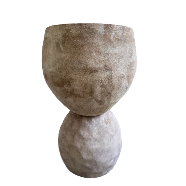 Vintage Terracotta Planter-Mid Century Shape With Washed Patina For Sale - Image 4 of 5