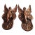 1970s Bronzed Sculpture of Winged Angel Wall Decor- Set of 2 For Sale