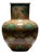 Handmade Ceramic Ata Vase (30cm) Anatolian Golden Fields and Turquoise Rim For Sale