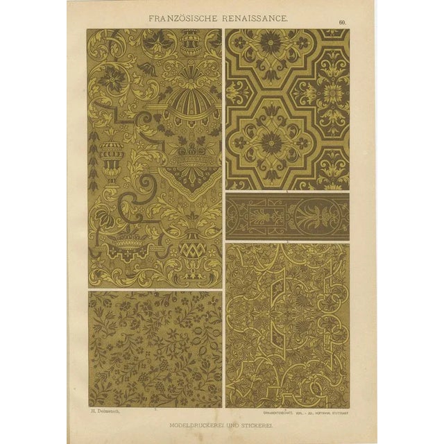 H. Dolmetsch, French and Italian Renaissance Ornament Prints, 1887, Paper, Set of 4 For Sale - Image 4 of 10