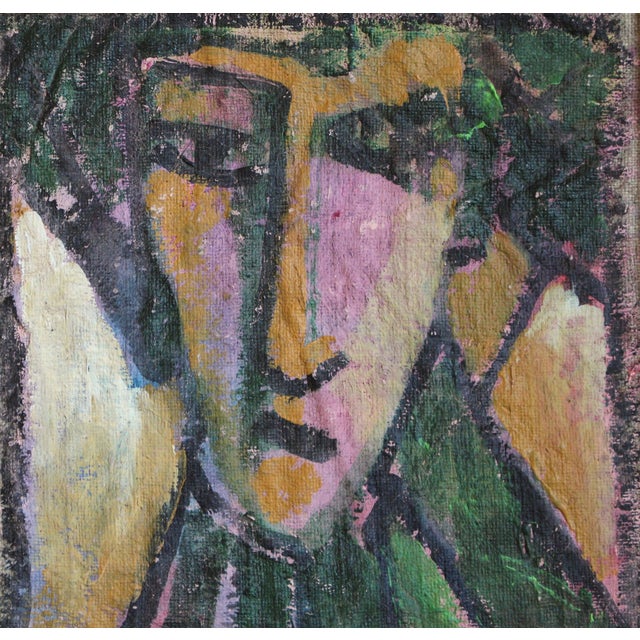 Florentine School Artist, Hidden Portraits XVIII, 1990s, Acrylic on Canvas, Framed For Sale - Image 6 of 10
