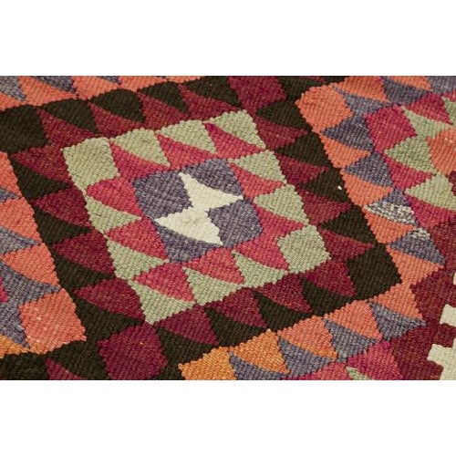 Vintage Kilim Runner Rug For Sale - Image 5 of 7