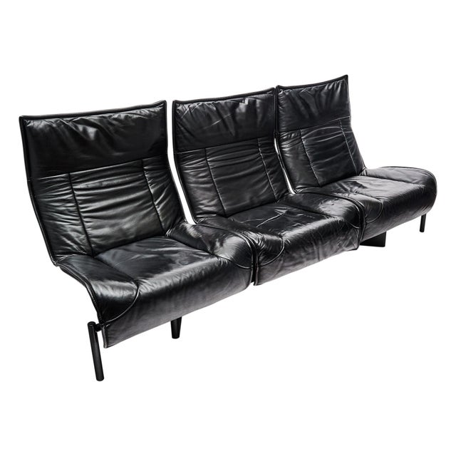 Italian Veranda Sofa and Armchair Set by Vico Magistretti for Cassina For Sale - Image 3 of 9