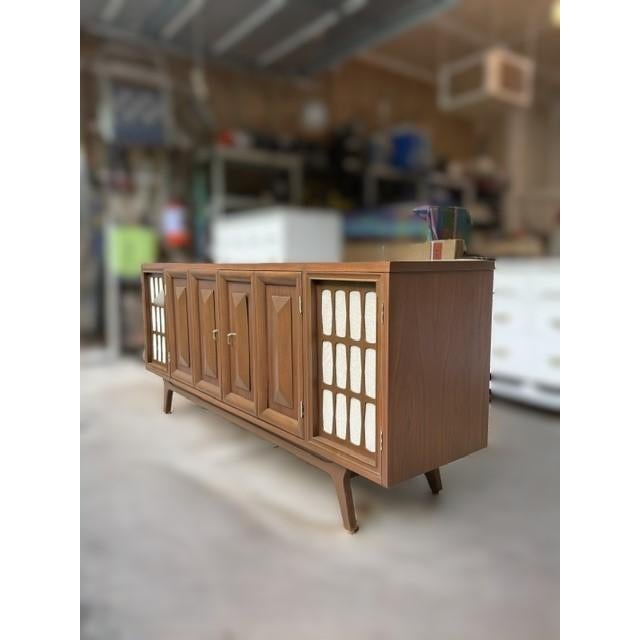 Wood Entertainment Center Stereo Cabinet Tv Stand Credenza Buffet For Sale - Image 7 of 16
