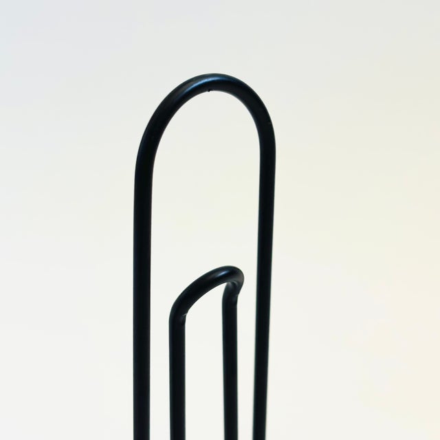 Late 20th Century Large Black Metal Paperclip - Letter or Note Holder For Sale - Image 5 of 7