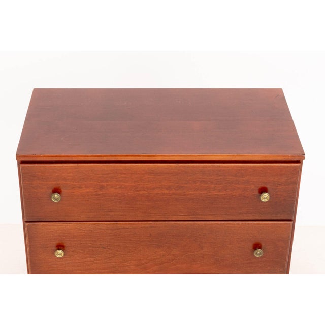 Pair of Modern Cherry-Stained Wood Chests of Drawers For Sale In New York - Image 6 of 9