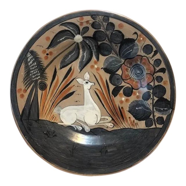 Vintage Ceramic Decorative Plate From Mexico For Sale
