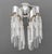 Metal Modern Two-Light Crystal Wall Sconces, Pair For Sale - Image 7 of 8