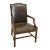 Vintage Kindel Armchair With Worn Distressed Black Leather For Sale